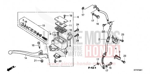 MAITRE-CYLINDRE FREIN AV. (SH125/R/150/R) SH125RA de 2010